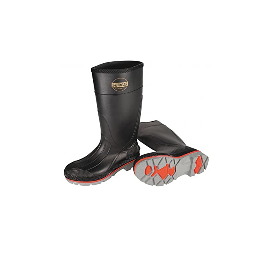Bota Negra INGENIERO De PVC Para Señora